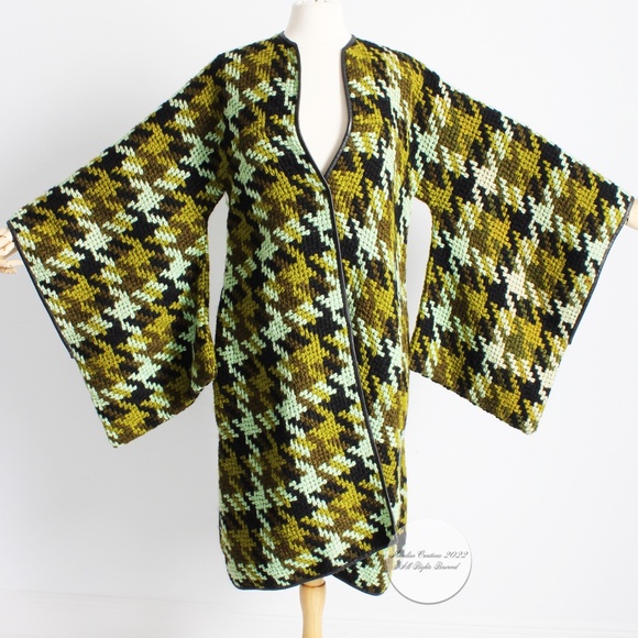 Bonnie Cashin for Sills Coat Oversized Trailing Sleeves Vintage Knit Documented - Picture 10 of 15